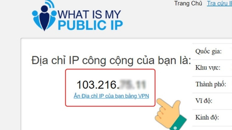 Xem địa chỉ IP bằng cách truy cập dễ dàng với website