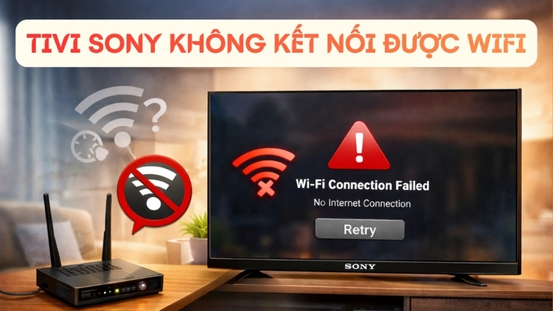 Tivi Sony không kết nối được WiFi