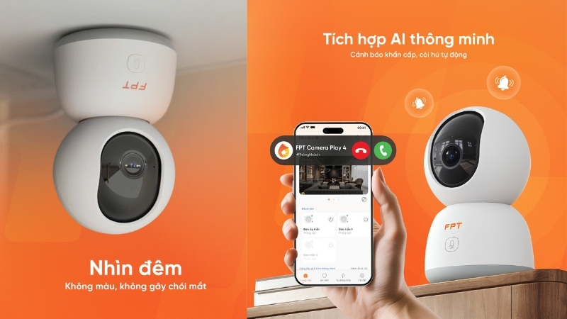 Camera FPT Play 4 phù hợp với những gia đình có trẻ nhỏ hoặc thường xuyên vắng nhà