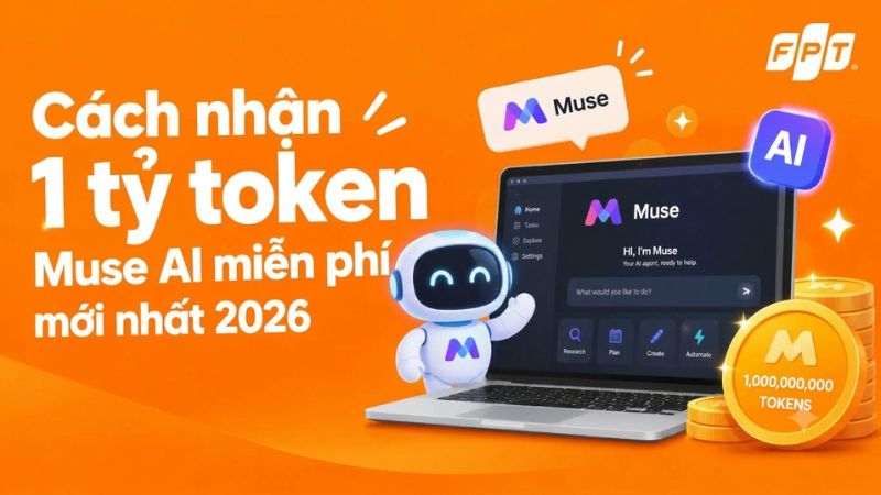 C&aacute;ch nhận 1 tỷ token Muse AI miễn ph&iacute; mới nhất 2026
