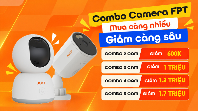Ưu đãi mua càng nhiều Camera, giá càng giảm sâu
