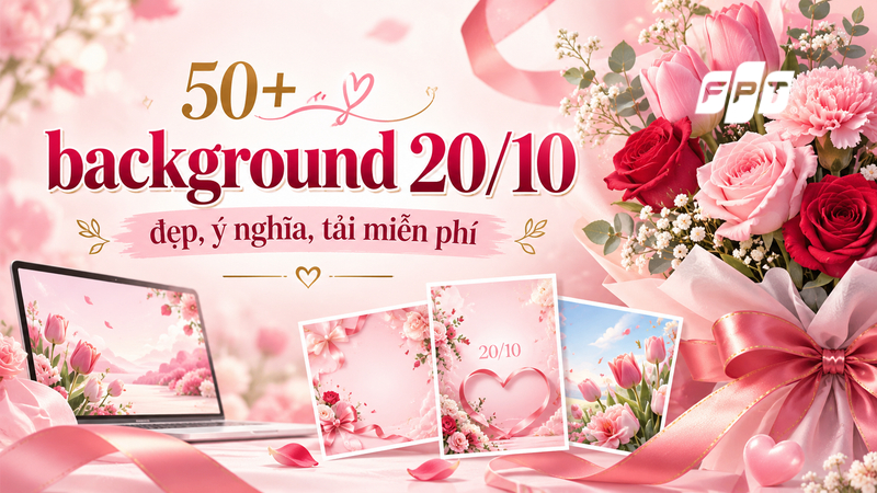 50+ Background 20/10 đẹp, &yacute; nghĩa, đa dạng, tải miễn ph&iacute;