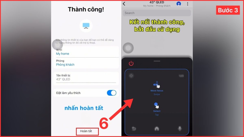 Hoàn tất ghép nối để bắt đầu sử dụng thiết bị