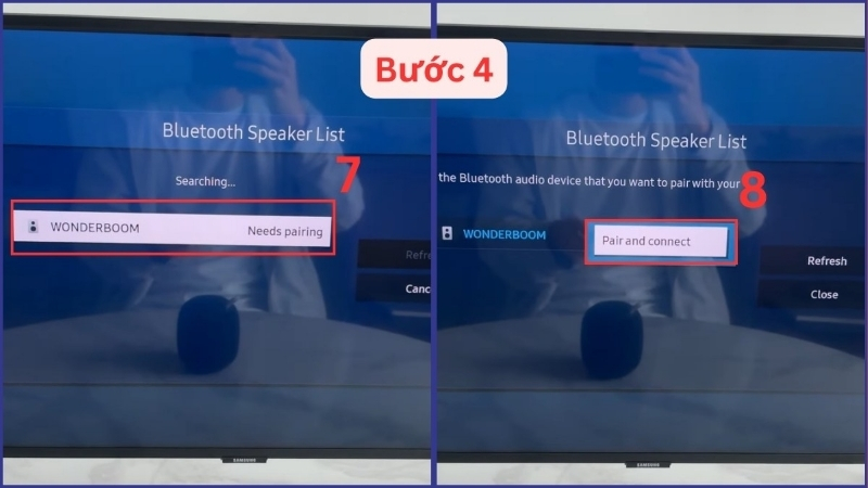 Hoàn tất kết nối Bluetooth trên TV Samsung