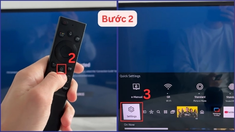Mở Cài đặt trên TV Samsung