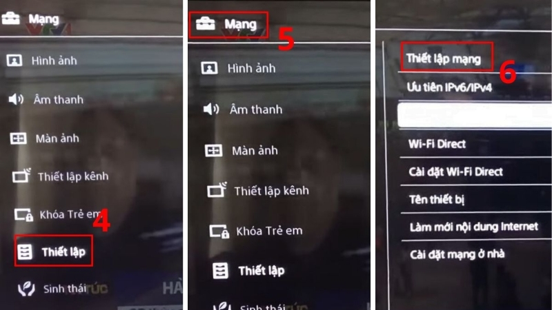 Thiết lập mạng phù hợp cho TV