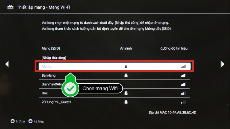 Nhập mật khẩu để đăng nhập wifi