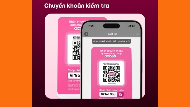 Thực hiện chuyển khoản thử để kiểm tra kết nối