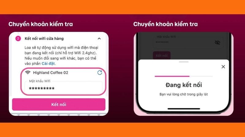 Thực hiện các bước và chờ đến khi loa thông báo
