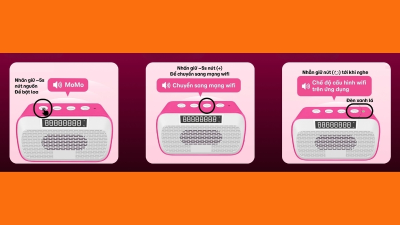 Bật chế độ cấu hình WiFi trên ứng dụng