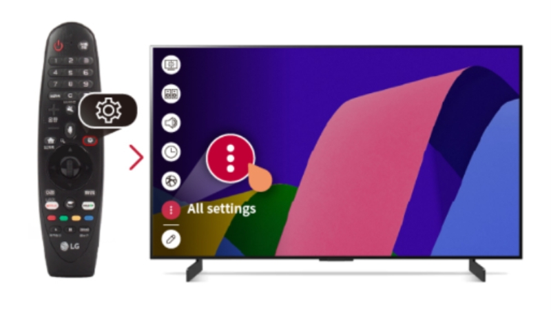 Mở Settings để truy cập mục All Settings trên tivi LG