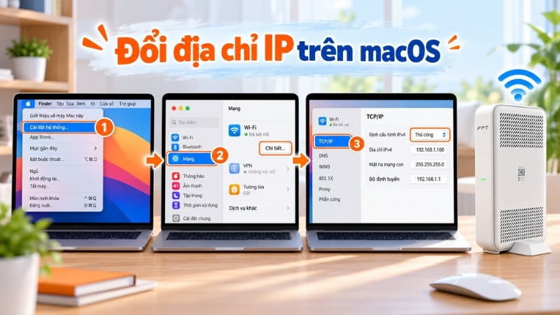 Đổi địa chỉ IP trên macOS chỉ với vài bước