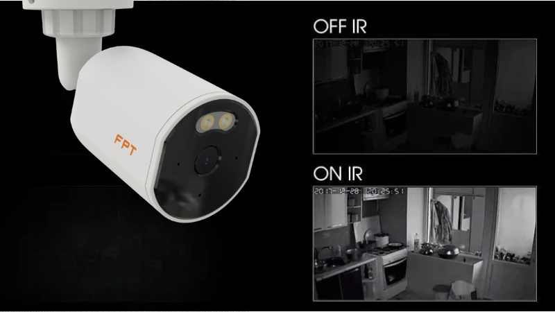 Camera hồng ngoại hỗ trợ ghi hình rõ nét trong bóng tối