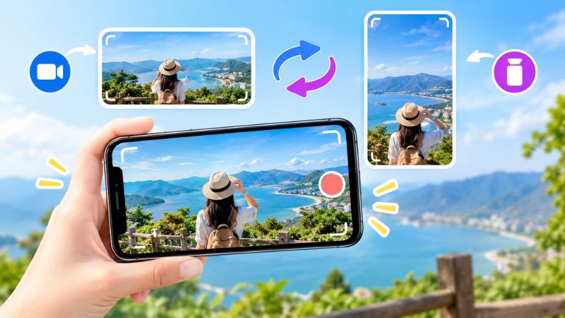 Ứng dụng vừa quay ngang vừa quay dọc cùng một lúc