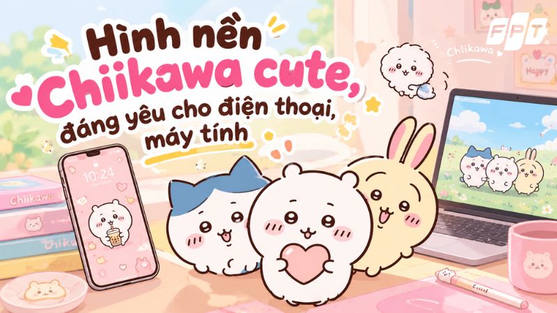 60+ H&igrave;nh nền Chiikawa cute đ&aacute;ng y&ecirc;u cho điện thoại, m&aacute;y t&iacute;nh