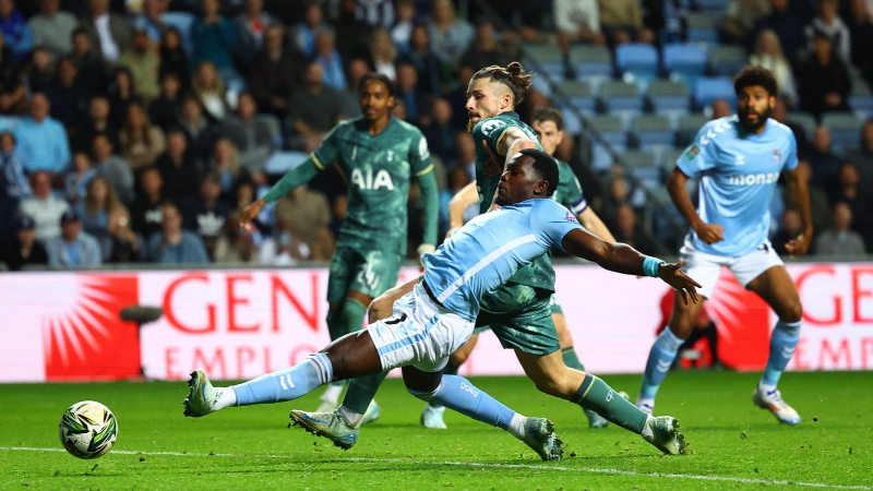 Tottenham thắng 2-1 Coventry ở lần gặp nhau gần nhất