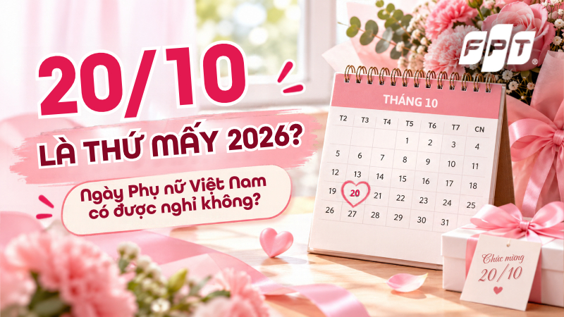 20/10 l&agrave; thứ mấy 2026? Ng&agrave;y Phụ nữ Việt Nam c&oacute; được nghỉ kh&ocirc;ng?