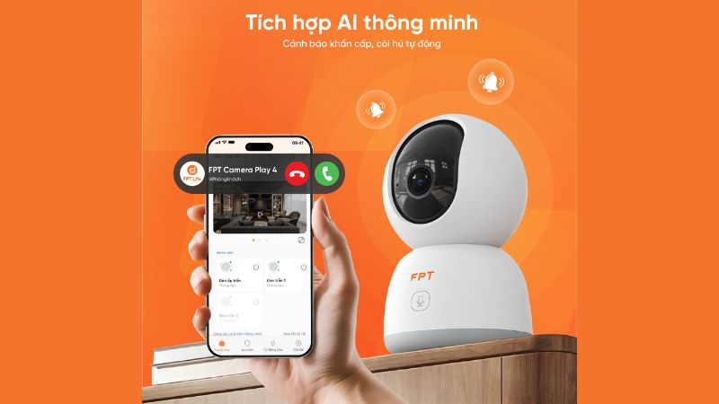 Camera FPT Play 4 tích hợp AI thông minh