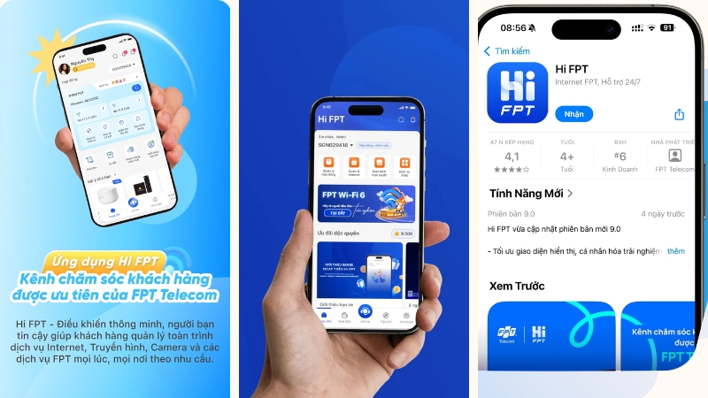 Khi sử dụng dịch vụ của FPT, khách hàng có thể kiểm tra trực tiếp trên Hi FPT