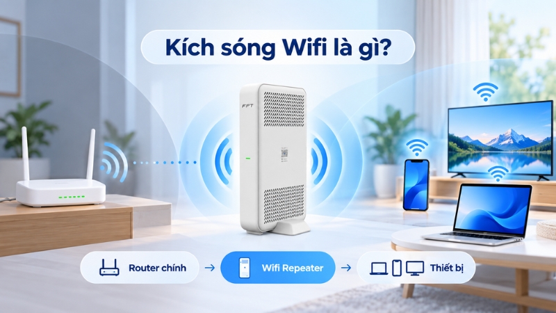 Kích sóng Wifi sử dụng kết nối từ router đang có