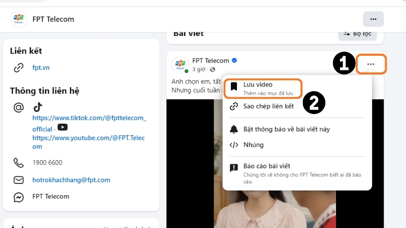 Lưu video xuống để xem lại trong ứng dụng khi cần