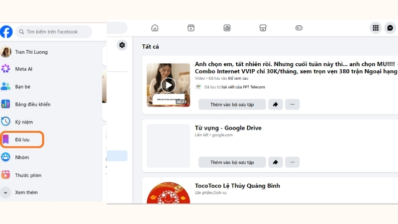 Xem lại video đã lưu trên Facebook