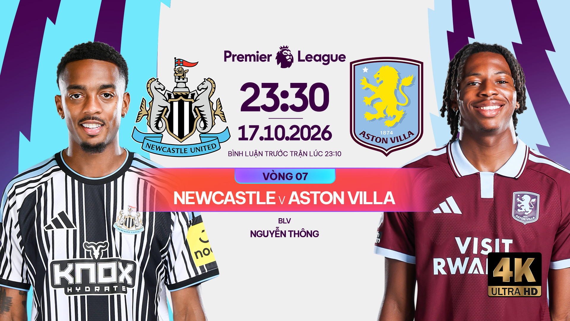 Link xem Newcastle vs Aston Villa 23h30 ng&agrave;y 17/10 tr&ecirc;n FPT Play