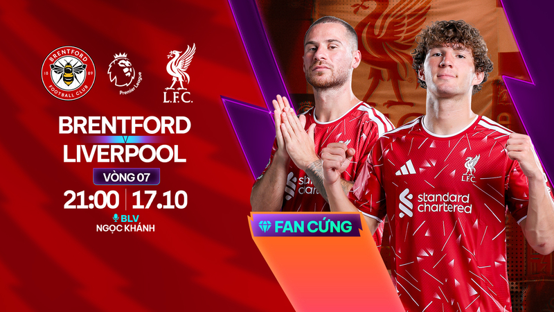 Link xem Brentford vs Liverpool l&uacute;c 21h00 ng&agrave;y 17/10 tr&ecirc;n FPT Play