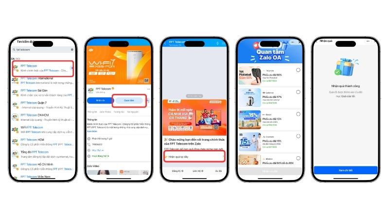 Nhấn Quan tâm Zalo OA của FPT Telecom để nhận quà tặng hấp dẫn
