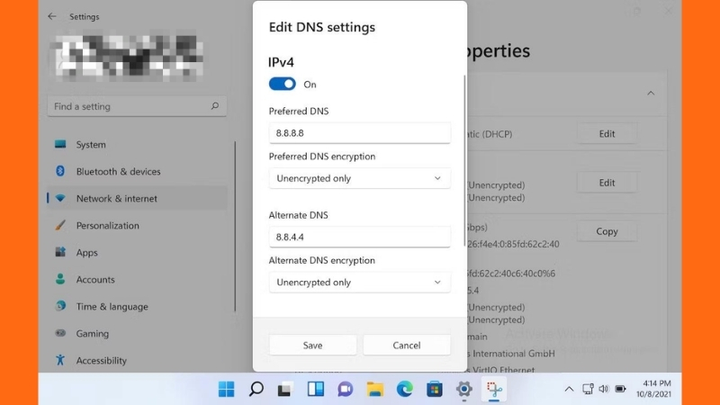 Thay đổi máy chủ DNS trên Windows 11 để kiểm tra lỗi phân giải tên miền