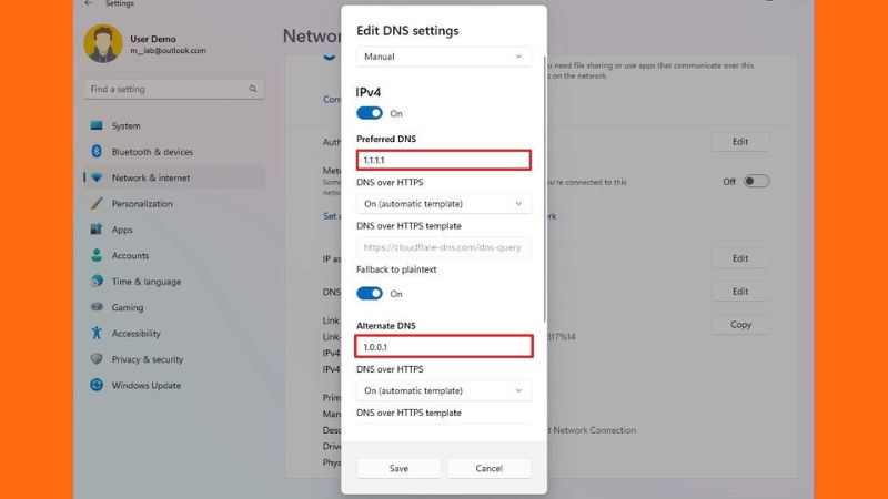 Cài đặt Secure DNS và chọn nhà cung cấp DNS trên Chrome