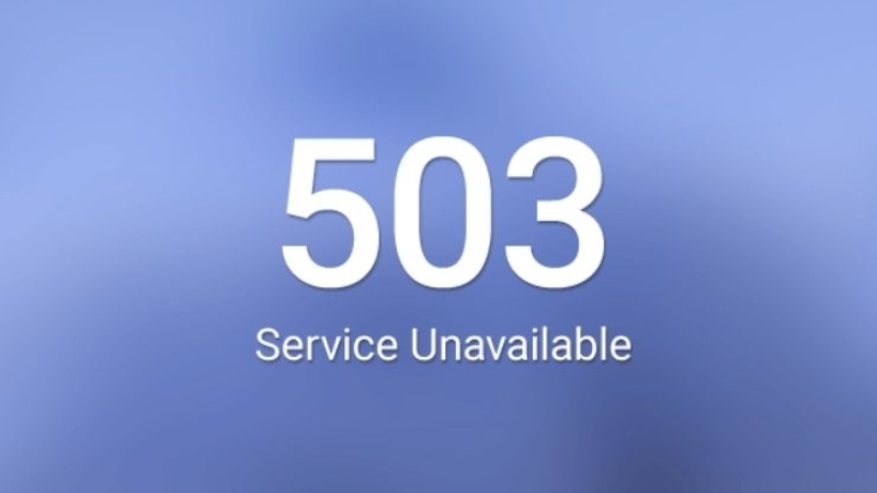Lỗi 503 chủ yếu liên quan đến hệ thống cung cấp dịch vụ website