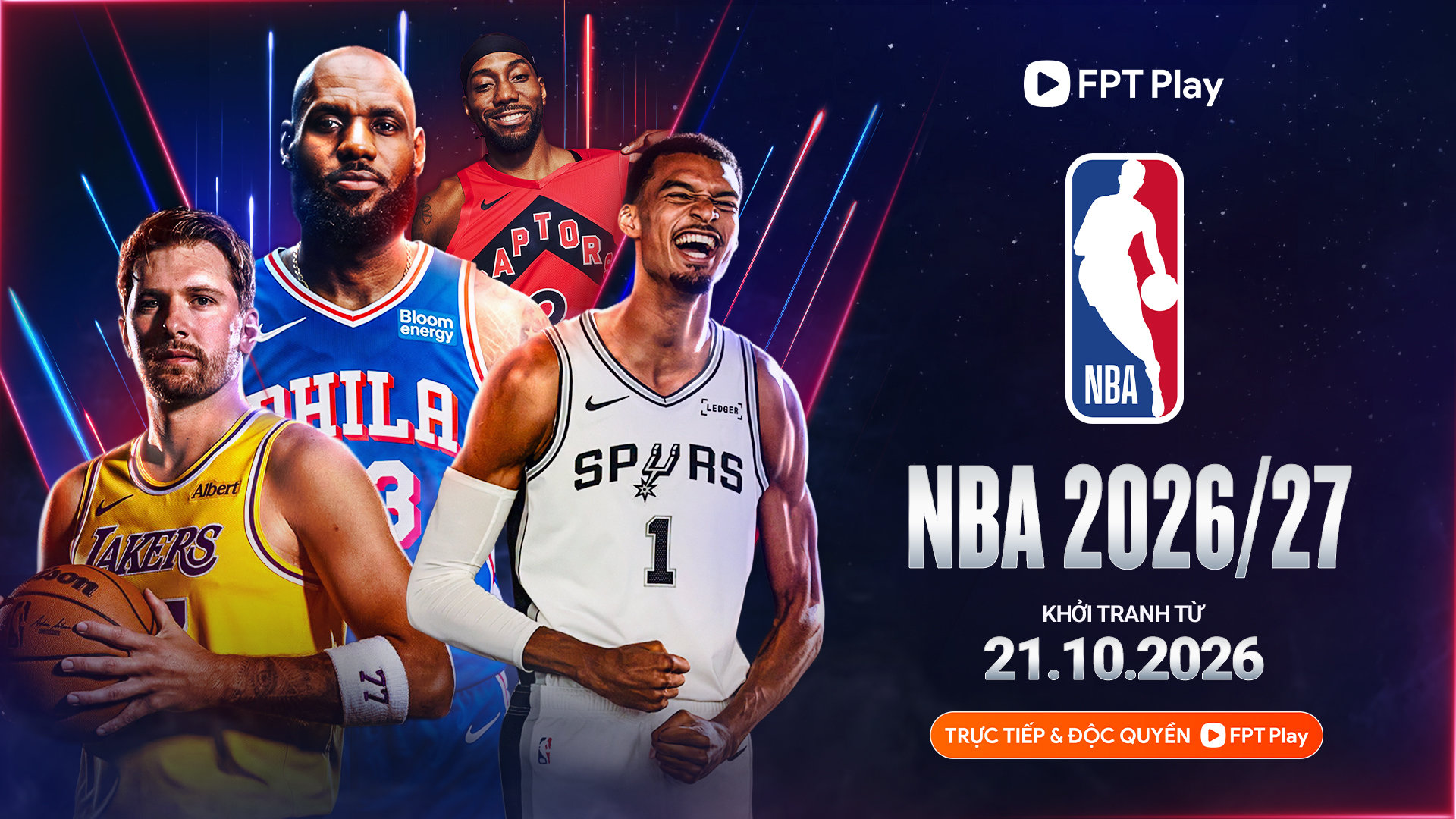 NBA 2026/27 tr&ecirc;n FPT Play: m&ugrave;a giải của những chuyến "đổi m&agrave;u &aacute;o" chấn động