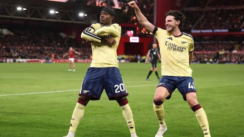 Madueke tỏa sáng giúp Pháo Thủ thắng Nottingham Forest