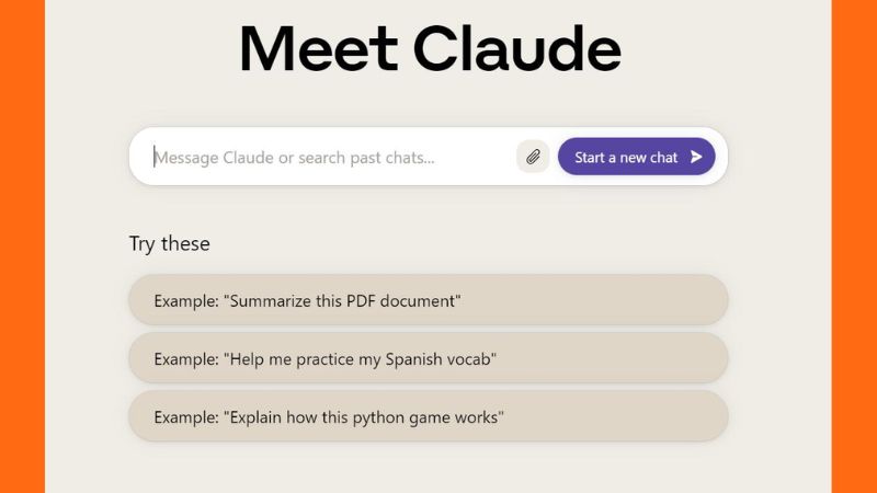 Giao diện Claude AI