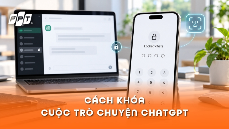C&aacute;ch mở kh&oacute;a, kh&oacute;a cuộc tr&ograve; chuyện ChatGPT bằng m&atilde; PIN, Face ID cực dễ