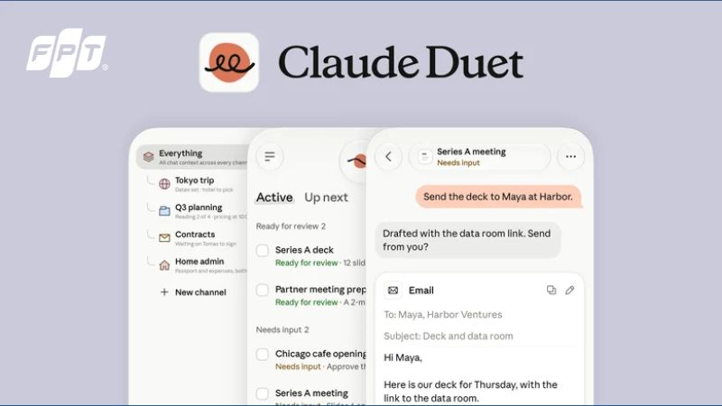 Giao diện Claude Duet