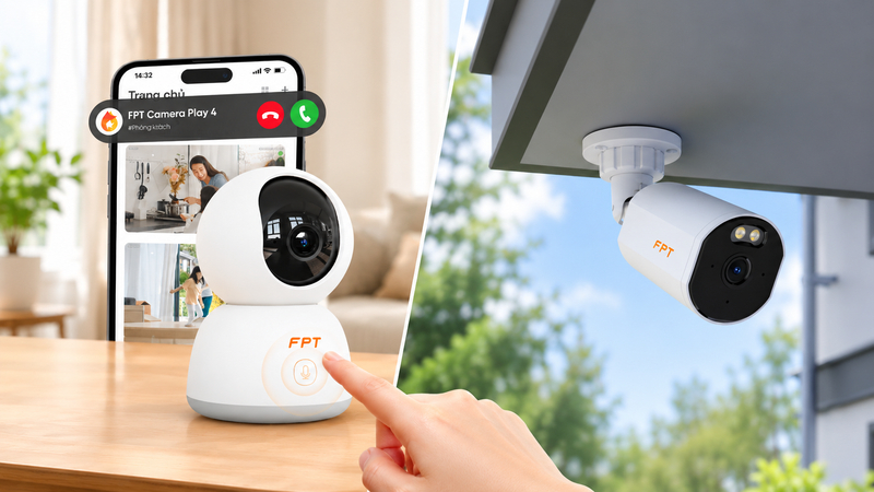 Kết hợp camera Play 4 và IQ4S để giám sát toàn diện bên trong và ngoài ngôi nhà