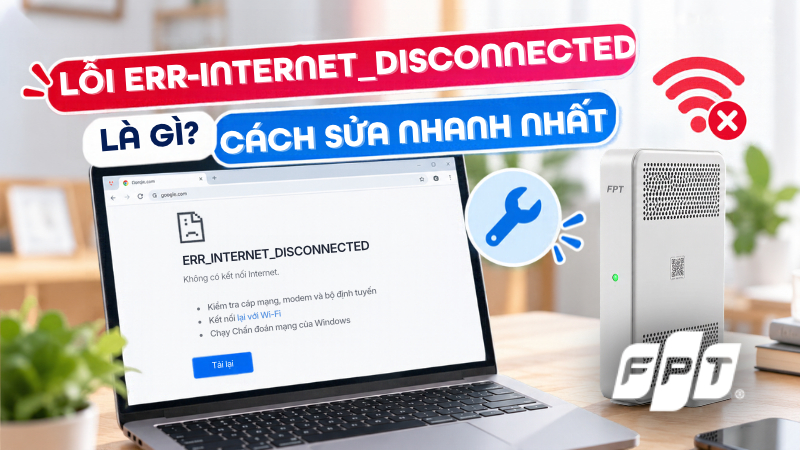 Lỗi ERR_INTERNET_DISCONNECTED: 8 c&aacute;ch sửa nhanh