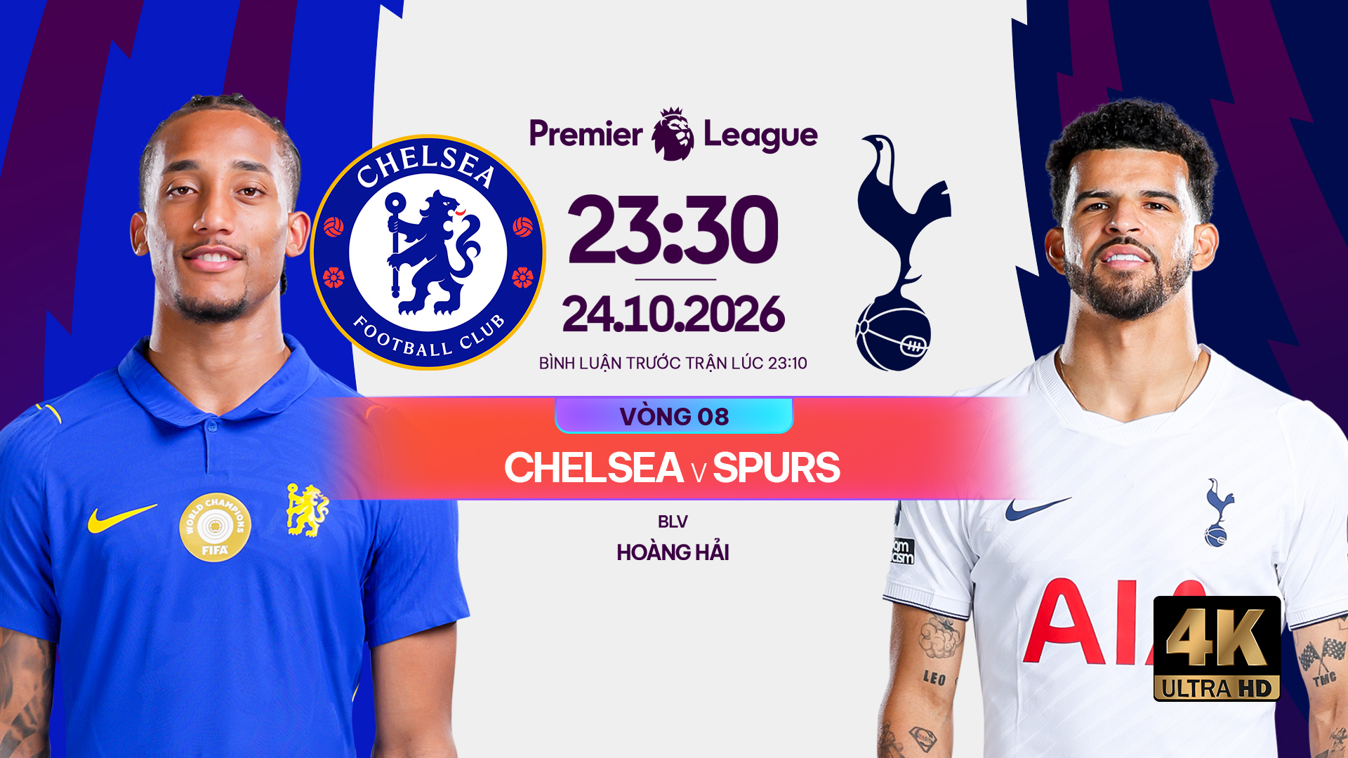 Link xem trực tiếp Chelsea vs Tottenham 23h30 ng&agrave;y 24/10