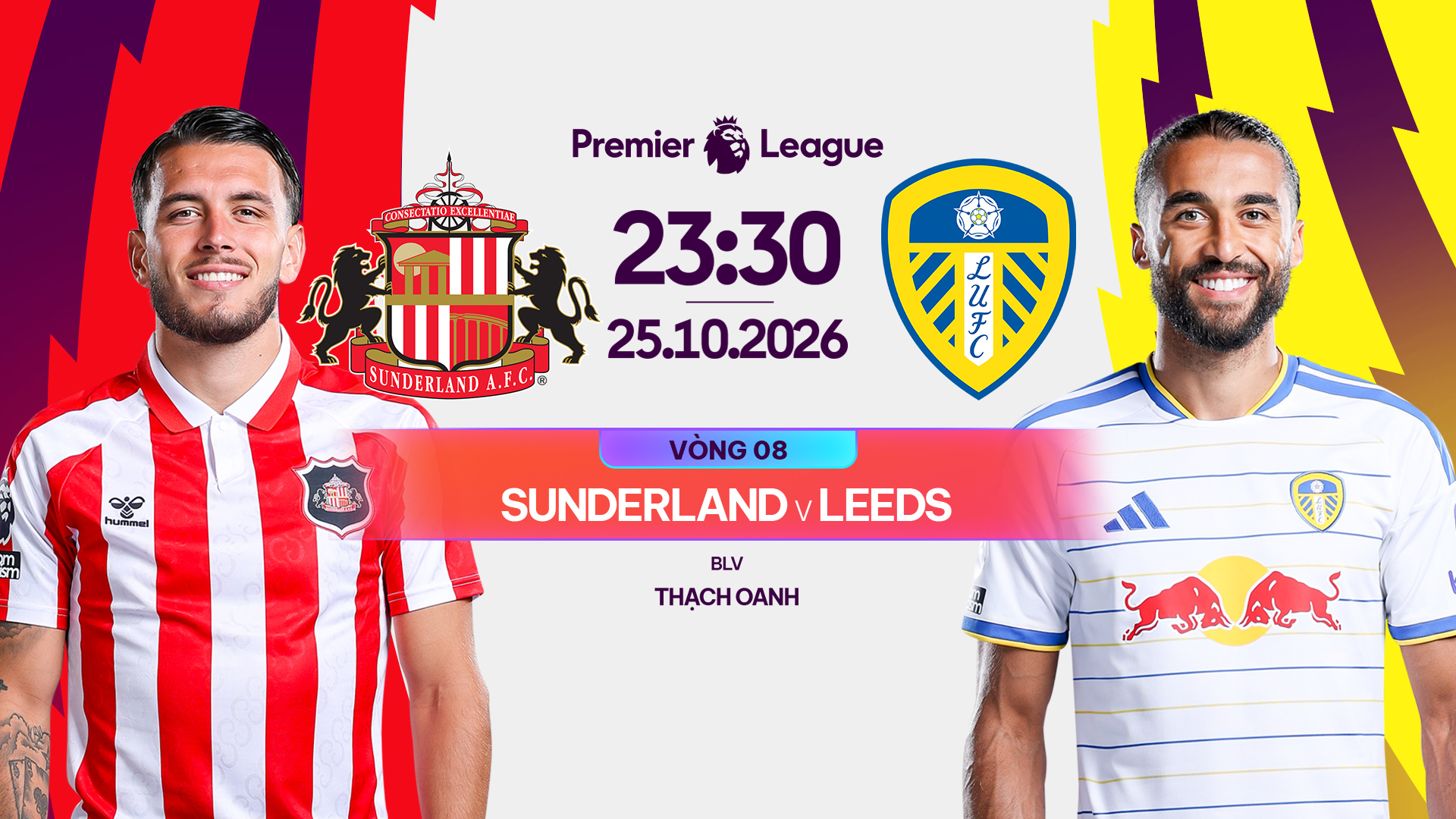 Link xem Sunderland vs Leeds, 23h30 ng&agrave;y 25/10 tại FPT Play