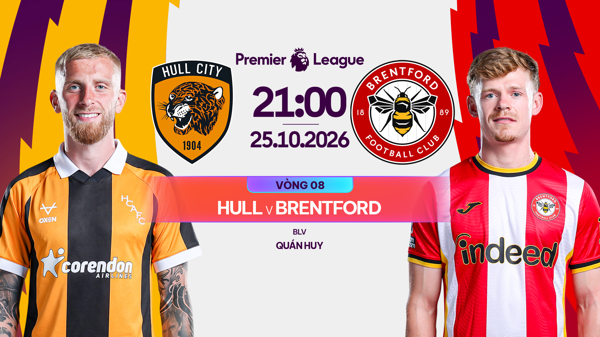 Link xem Hull City vs Brentford l&uacute;c 21h00 ng&agrave;y 25/10/2026