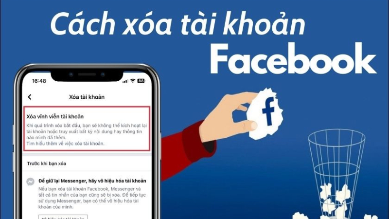 Các bước chi tiết xóa tài khoản Facebook trên iPhone