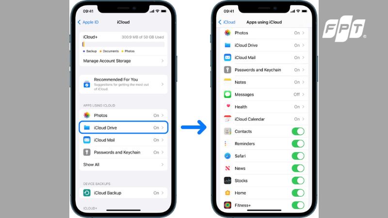 Đồng bộ ảnh và danh bạ với iCloud