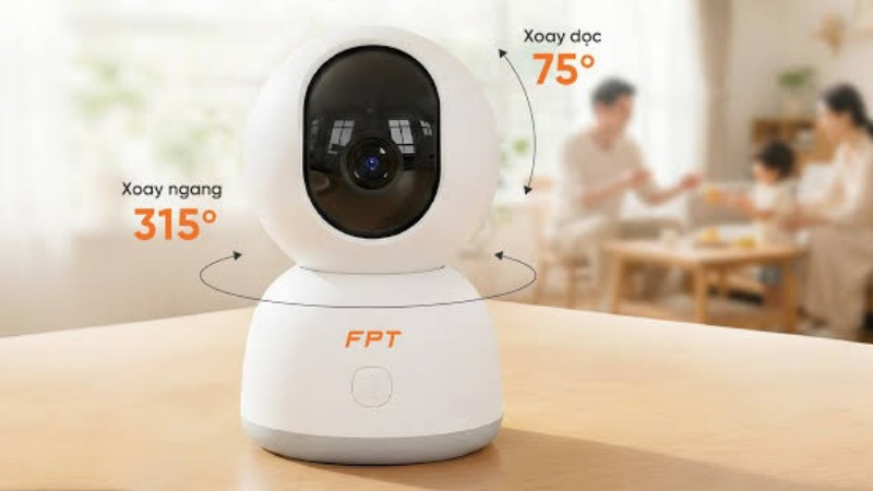 Camera FPT với góc xoay rộng giúp quan sát tối ưu