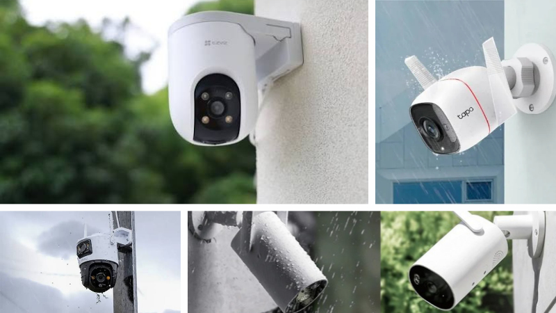 Một số mẫu camera ngoài trời phổ biến với thiết kế và tính năng giám sát đa dạng