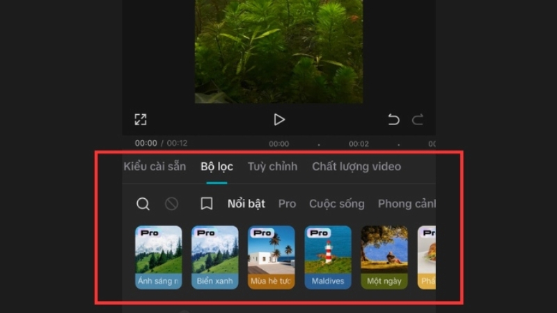 Sử dụng bộ lọc để tạo video hấp dẫn