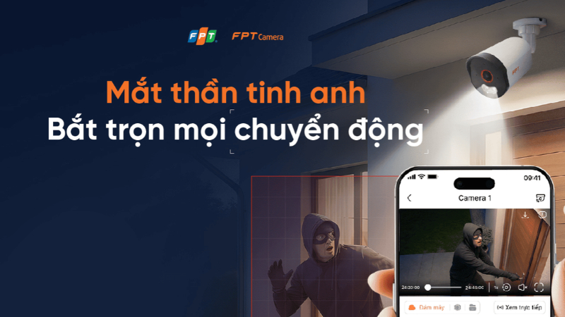Tính năng AI, ghi hình khi phát hiện chuyển động của Camera FPT