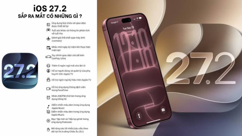 iOS 27.2 bổ sung nhiều cải tiến tiện ích cho các ứng dụng trong hệ sinh thái Apple