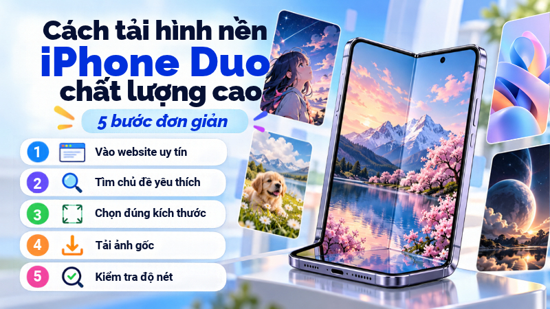 Cách tải hình nền iPhone Duo chất lượng cao về máy